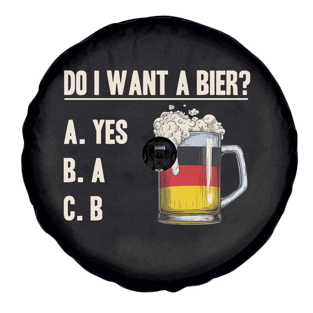 Funny Oktoberfest Spare Tire Cover Do I Want A Bier Sarcastic Drinking German Flag - Wonder Print Shop