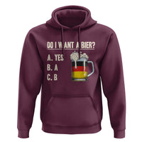 Funny Oktoberfest Hoodie Do I Want A Bier Sarcastic Drinking German Flag - Wonder Print Shop