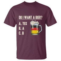 Funny Oktoberfest T Shirt Do I Want A Bier Sarcastic Drinking German Flag - Wonder Print Shop