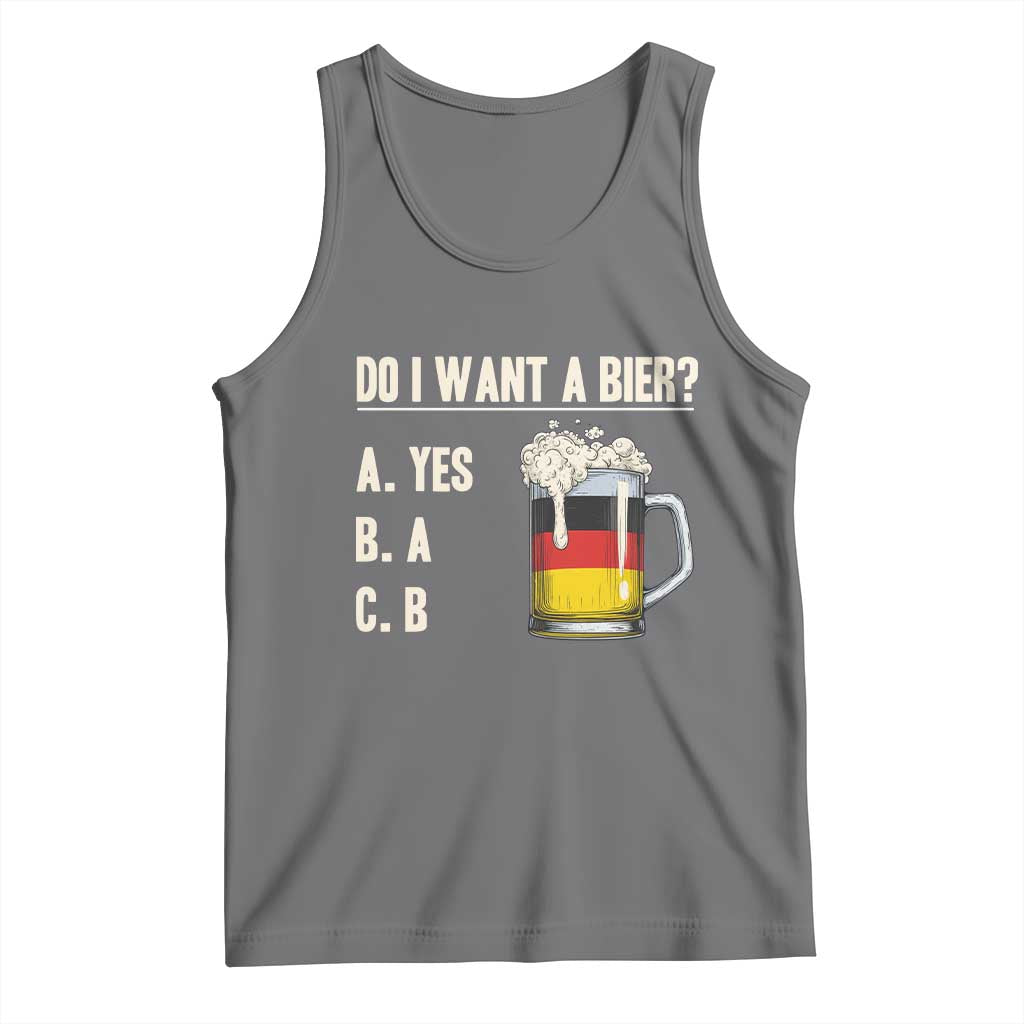 Funny Oktoberfest Tank Top Do I Want A Bier Sarcastic Drinking German Flag - Wonder Print Shop