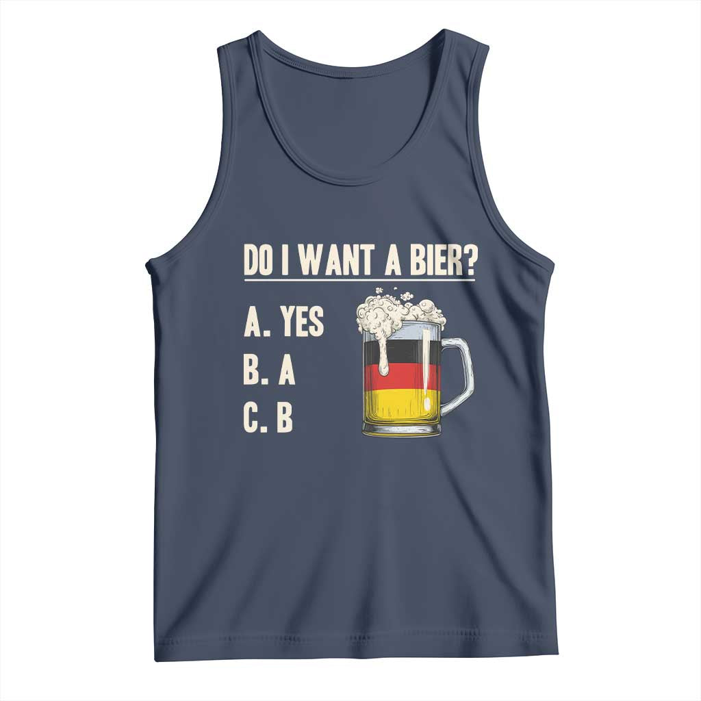 Funny Oktoberfest Tank Top Do I Want A Bier Sarcastic Drinking German Flag - Wonder Print Shop