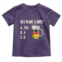 Funny Oktoberfest Toddler T Shirt Do I Want A Bier Sarcastic Drinking German Flag - Wonder Print Shop