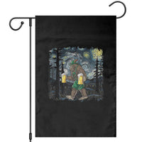 Funny Oktoberfest Bigfoot Garden Flag Starry Night German Sasquatch Beer Lederhose - Wonder Print Shop