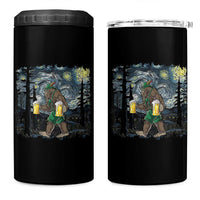 Funny Oktoberfest Bigfoot 4 in 1 Can Cooler Tumbler Starry Night German Sasquatch Beer Lederhose - Wonder Print Shop