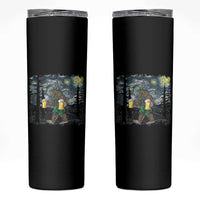 Funny Oktoberfest Bigfoot Skinny Tumbler Starry Night German Sasquatch Beer Lederhose - Wonder Print Shop