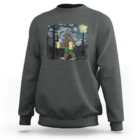 Funny Oktoberfest Bigfoot Sweatshirt Starry Night German Sasquatch Beer Lederhose - Wonder Print Shop