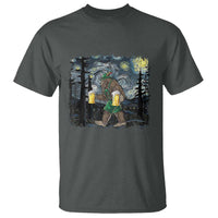 Funny Oktoberfest Bigfoot T Shirt Starry Night German Sasquatch Beer Lederhose - Wonder Print Shop
