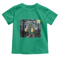 Funny Oktoberfest Bigfoot Toddler T Shirt Starry Night German Sasquatch Beer Lederhose - Wonder Print Shop