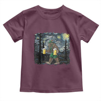 Funny Oktoberfest Bigfoot Toddler T Shirt Starry Night German Sasquatch Beer Lederhose - Wonder Print Shop