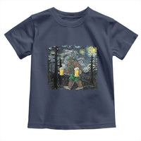 Funny Oktoberfest Bigfoot Toddler T Shirt Starry Night German Sasquatch Beer Lederhose - Wonder Print Shop