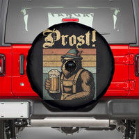 Oktoberfest Bigfoot Spare Tire Cover Vintage German Sasquatch Drinking Prost Lederhose - Wonder Print Shop