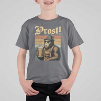 Oktoberfest Bigfoot T Shirt For Kid Vintage German Sasquatch Drinking Prost Lederhose - Wonder Print Shop