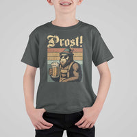 Oktoberfest Bigfoot T Shirt For Kid Vintage German Sasquatch Drinking Prost Lederhose - Wonder Print Shop