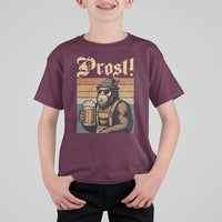 Oktoberfest Bigfoot T Shirt For Kid Vintage German Sasquatch Drinking Prost Lederhose - Wonder Print Shop