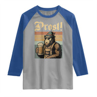 Oktoberfest Bigfoot Raglan Shirt Vintage German Sasquatch Drinking Prost Lederhose - Wonder Print Shop