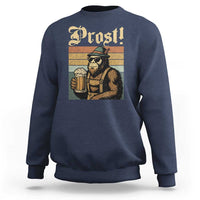 Oktoberfest Bigfoot Sweatshirt Vintage German Sasquatch Drinking Prost Lederhose - Wonder Print Shop