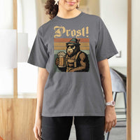 Oktoberfest Bigfoot T Shirt For Women Vintage German Sasquatch Drinking Prost Lederhose - Wonder Print Shop