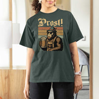 Oktoberfest Bigfoot T Shirt For Women Vintage German Sasquatch Drinking Prost Lederhose - Wonder Print Shop