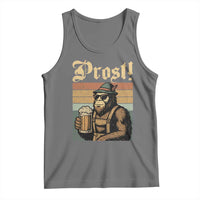 Oktoberfest Bigfoot Tank Top Vintage German Sasquatch Drinking Prost Lederhose - Wonder Print Shop