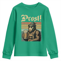 Oktoberfest Bigfoot Youth Sweatshirt Vintage German Sasquatch Drinking Prost Lederhose - Wonder Print Shop