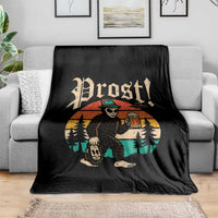 Oktoberfest Bigfoot Alien Beer Throw Blanket Retro German Sasquatch Beer - Wonder Print Shop
