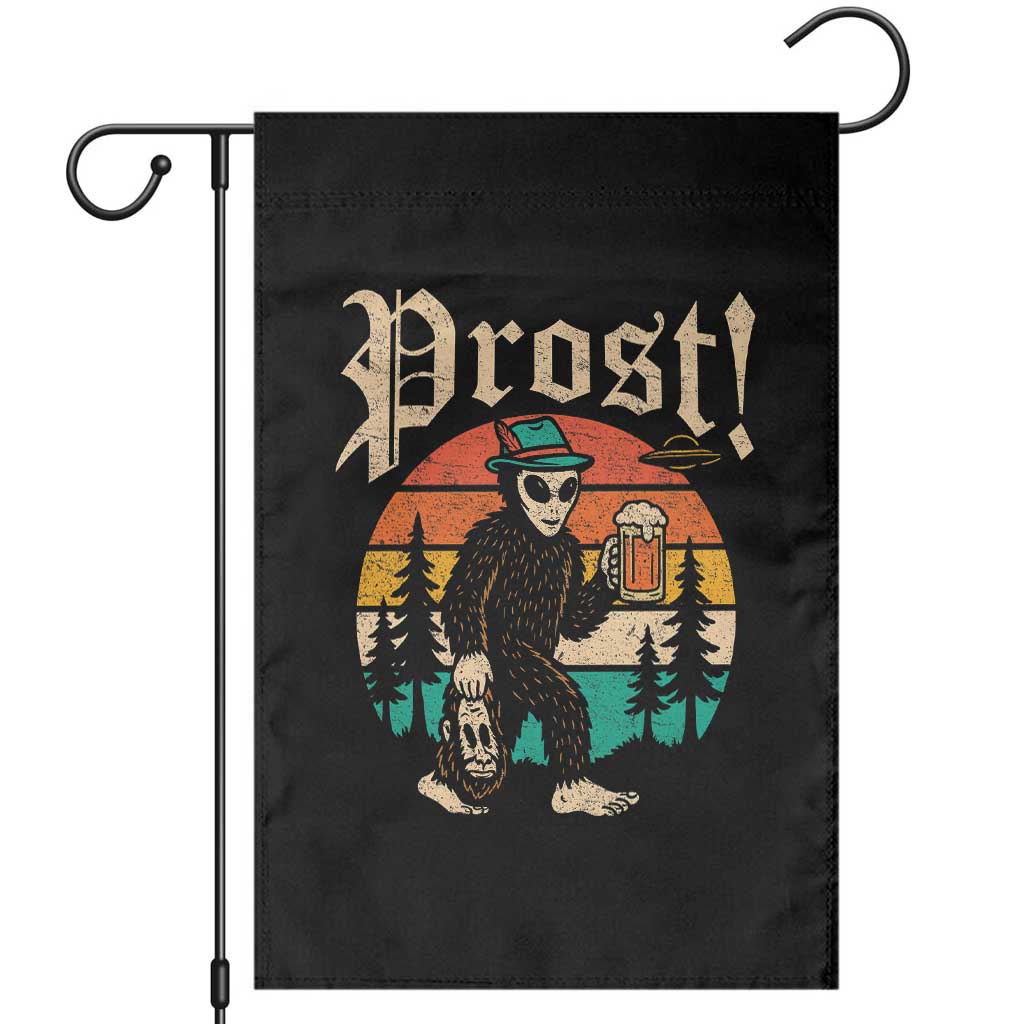 Oktoberfest Bigfoot Alien Beer Garden Flag Retro German Sasquatch Beer - Wonder Print Shop
