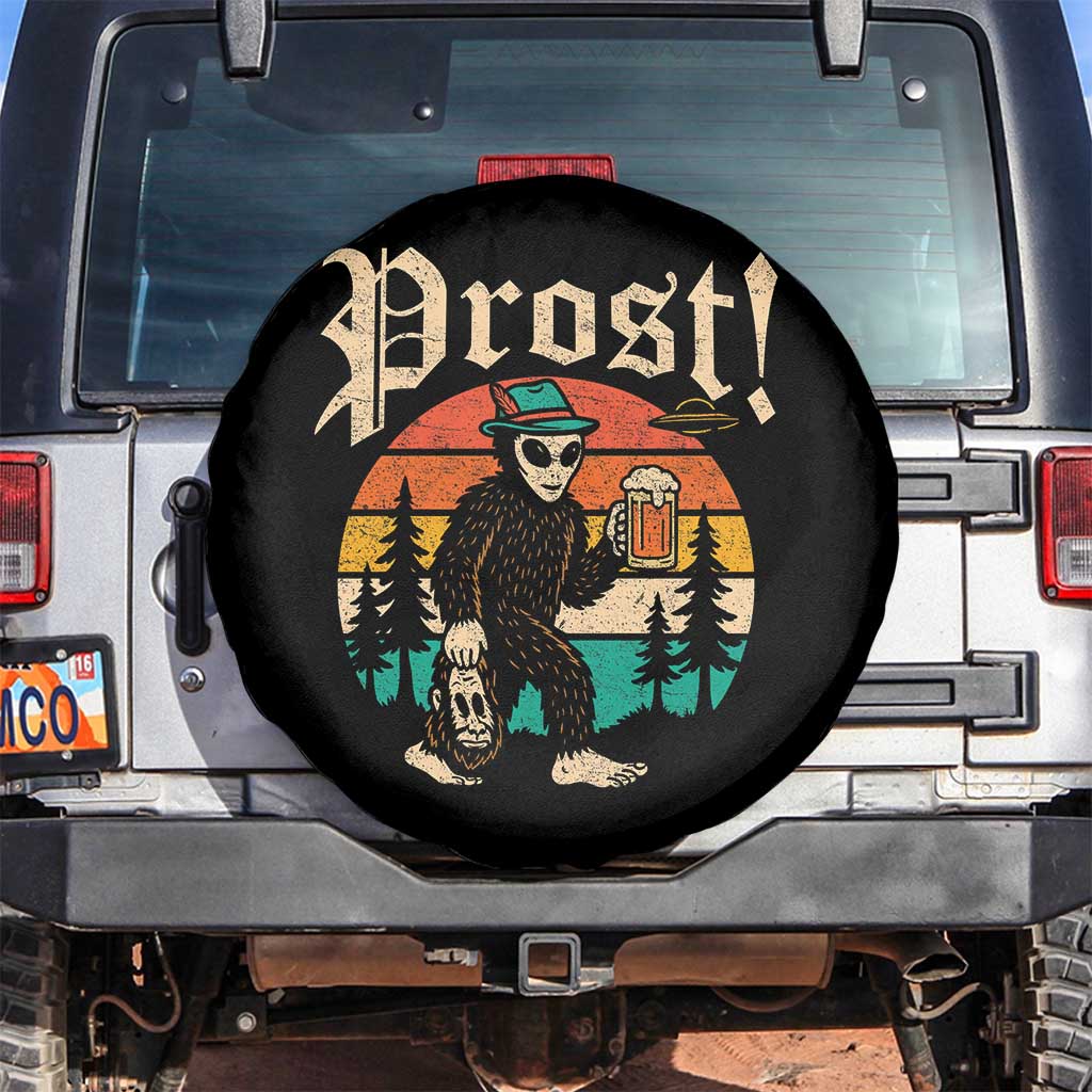 Oktoberfest Bigfoot Alien Beer Spare Tire Cover Retro German Sasquatch Beer - Wonder Print Shop