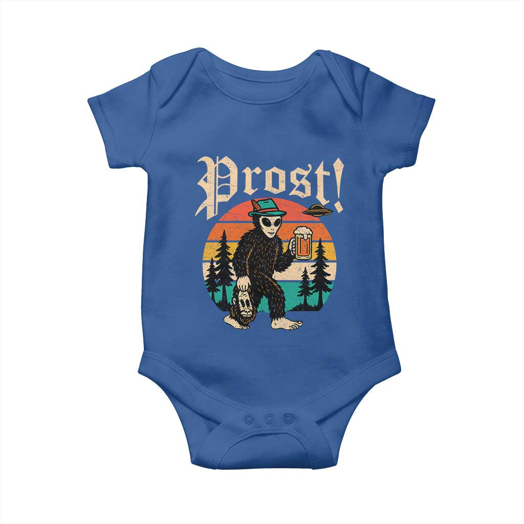 Oktoberfest Bigfoot Alien Beer Baby Onesie Retro German Sasquatch Beer - Wonder Print Shop