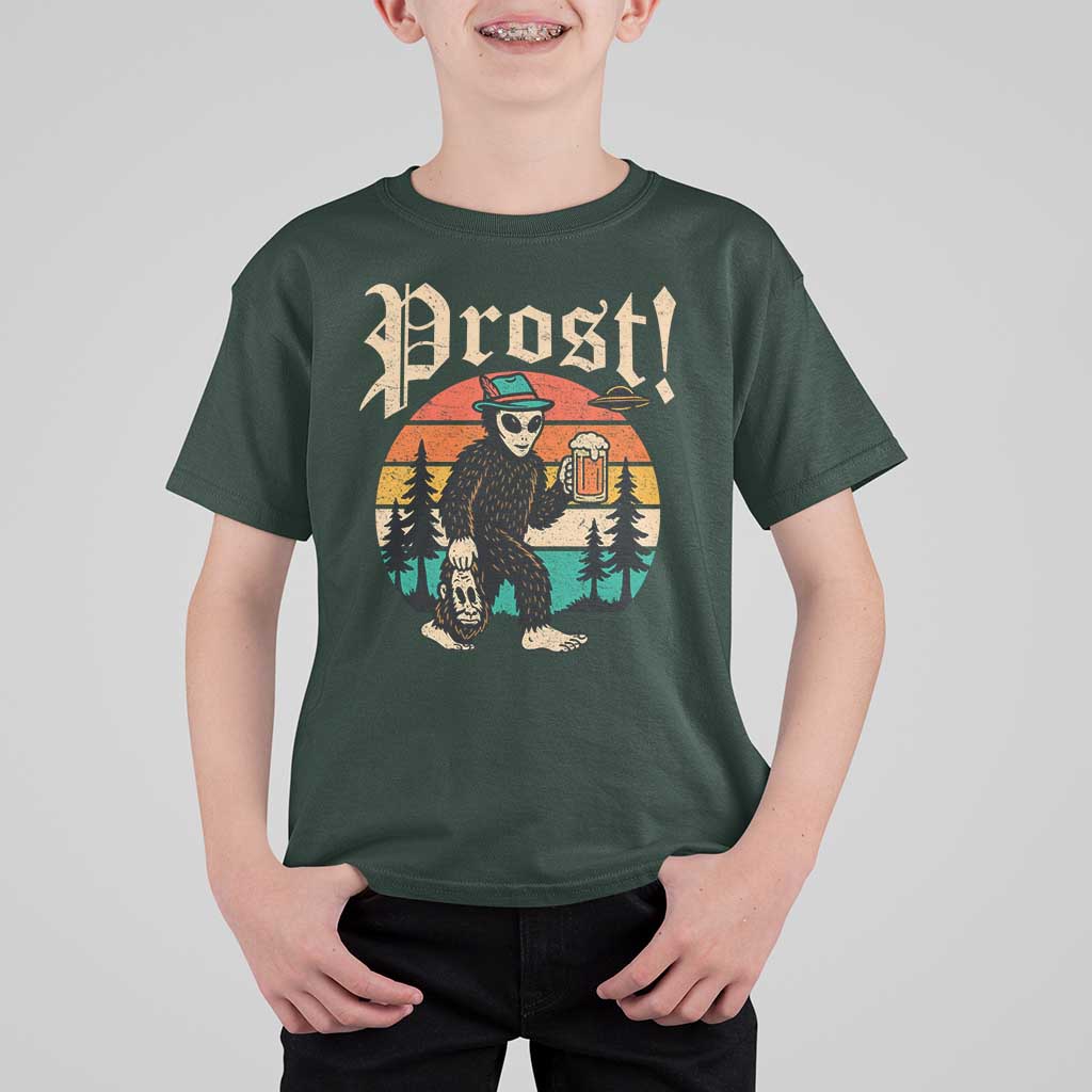 Oktoberfest Bigfoot Alien Beer T Shirt For Kid Retro German Sasquatch Beer - Wonder Print Shop