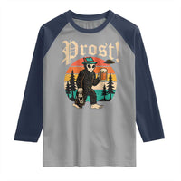 Oktoberfest Bigfoot Alien Beer Raglan Shirt Retro German Sasquatch Beer - Wonder Print Shop