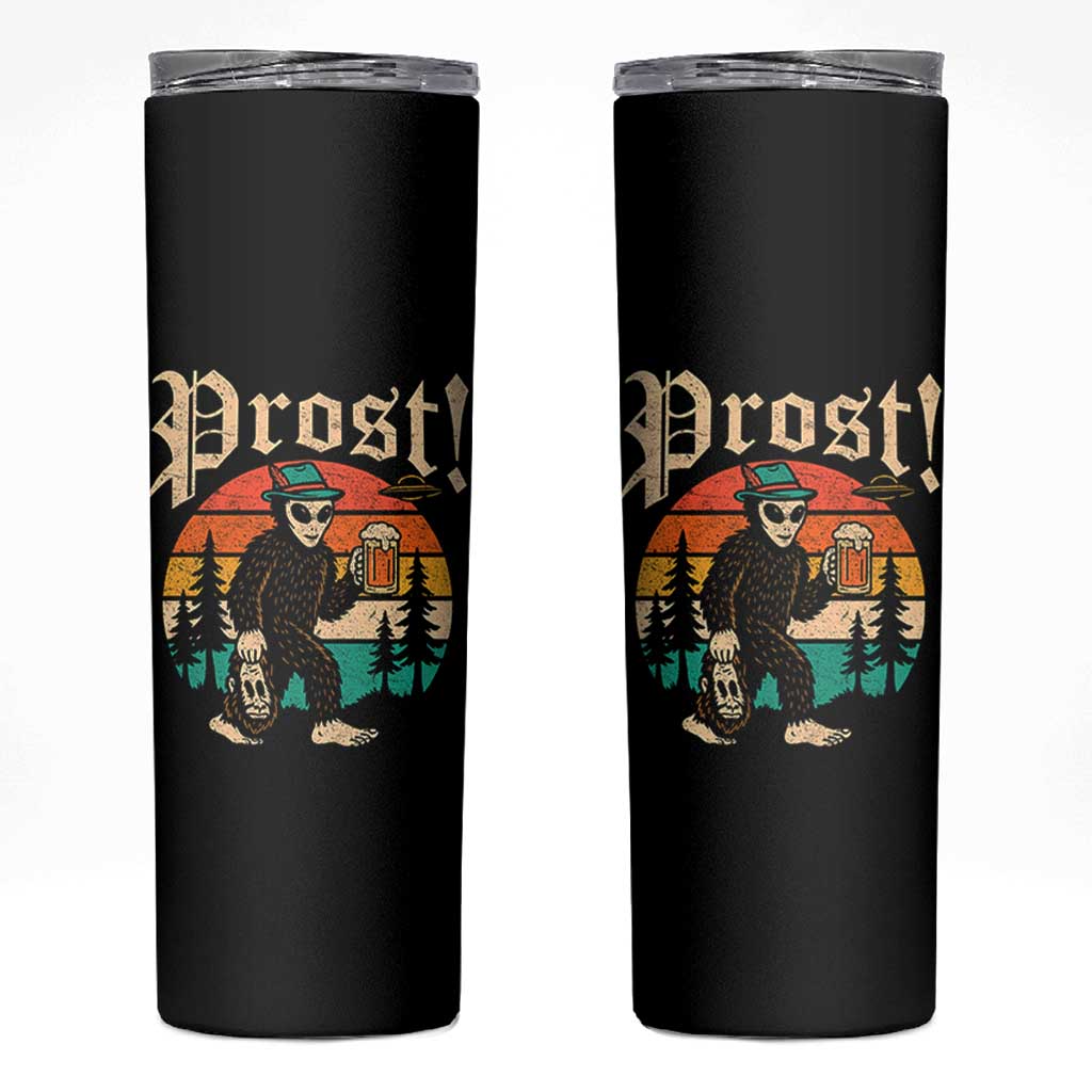 Oktoberfest Bigfoot Alien Beer Skinny Tumbler Retro German Sasquatch Beer - Wonder Print Shop