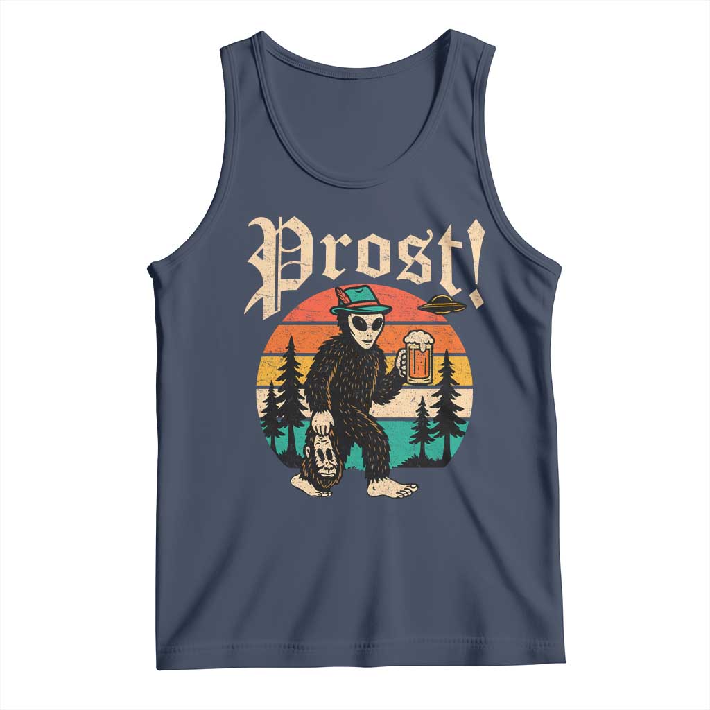 Oktoberfest Bigfoot Alien Beer Tank Top Retro German Sasquatch Beer - Wonder Print Shop