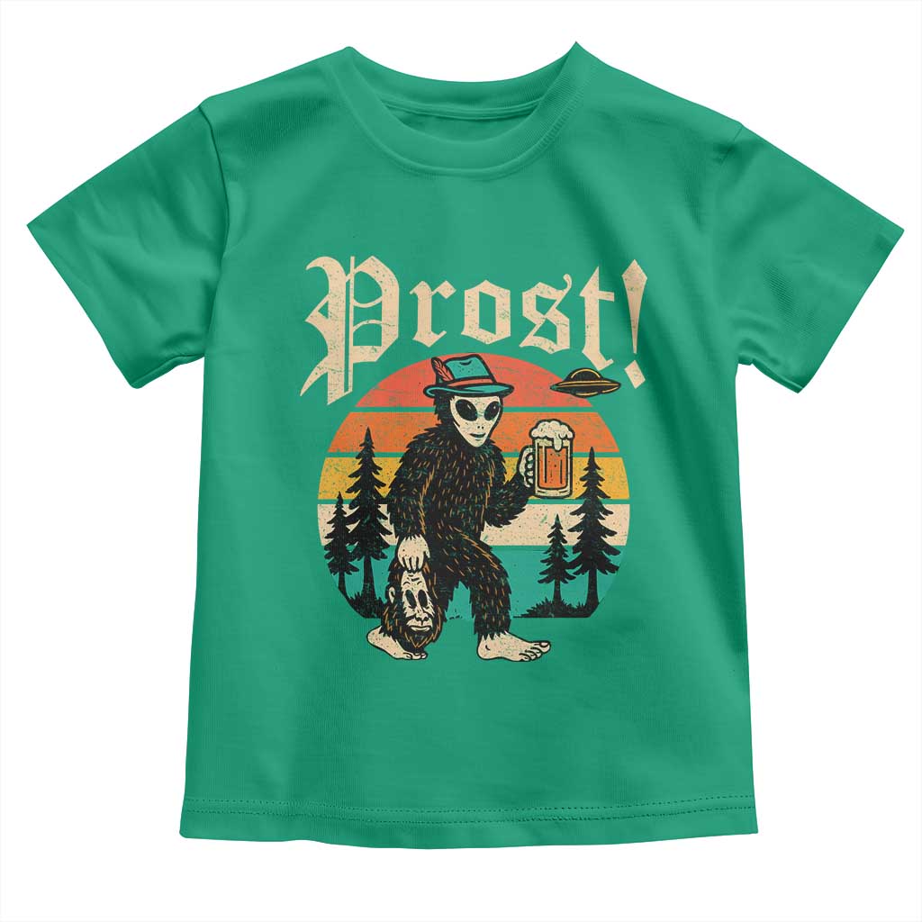 Oktoberfest Bigfoot Alien Beer Toddler T Shirt Retro German Sasquatch Beer - Wonder Print Shop