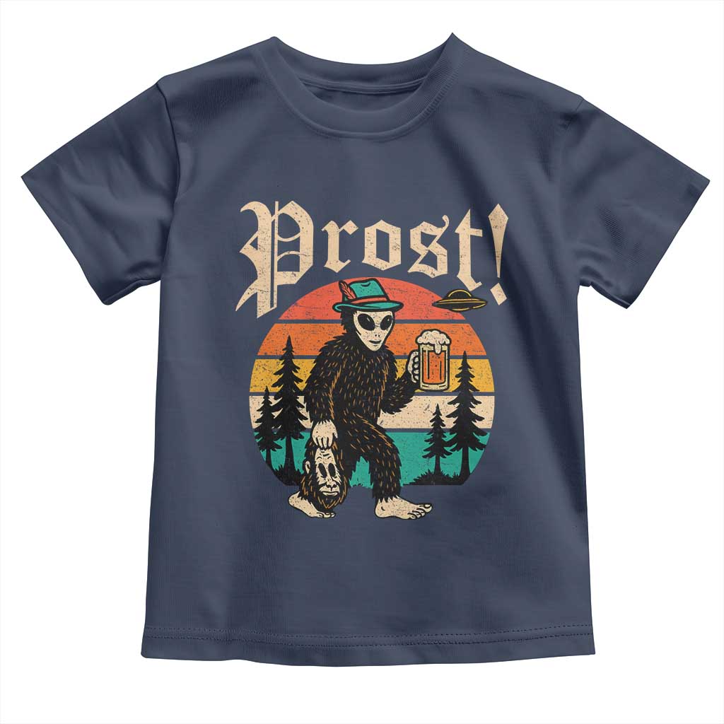 Oktoberfest Bigfoot Alien Beer Toddler T Shirt Retro German Sasquatch Beer - Wonder Print Shop