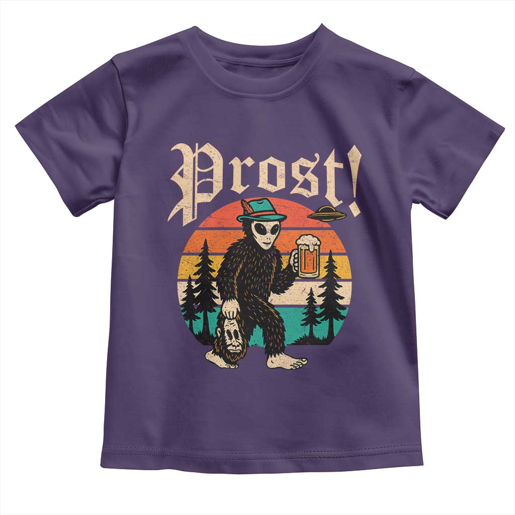 Oktoberfest Bigfoot Alien Beer Toddler T Shirt Retro German Sasquatch Beer - Wonder Print Shop