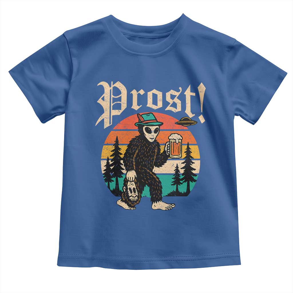 Oktoberfest Bigfoot Alien Beer Toddler T Shirt Retro German Sasquatch Beer - Wonder Print Shop