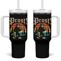 Oktoberfest Bigfoot Alien Beer Tumbler With Handle Retro German Sasquatch Beer - Wonder Print Shop
