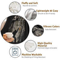 Oktoberfest Bigfoot Throw Blanket Vintage Forest Sasquatch Drinking Prost - Wonder Print Shop