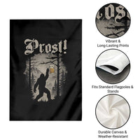 Oktoberfest Bigfoot Garden Flag Vintage Forest Sasquatch Drinking Prost - Wonder Print Shop