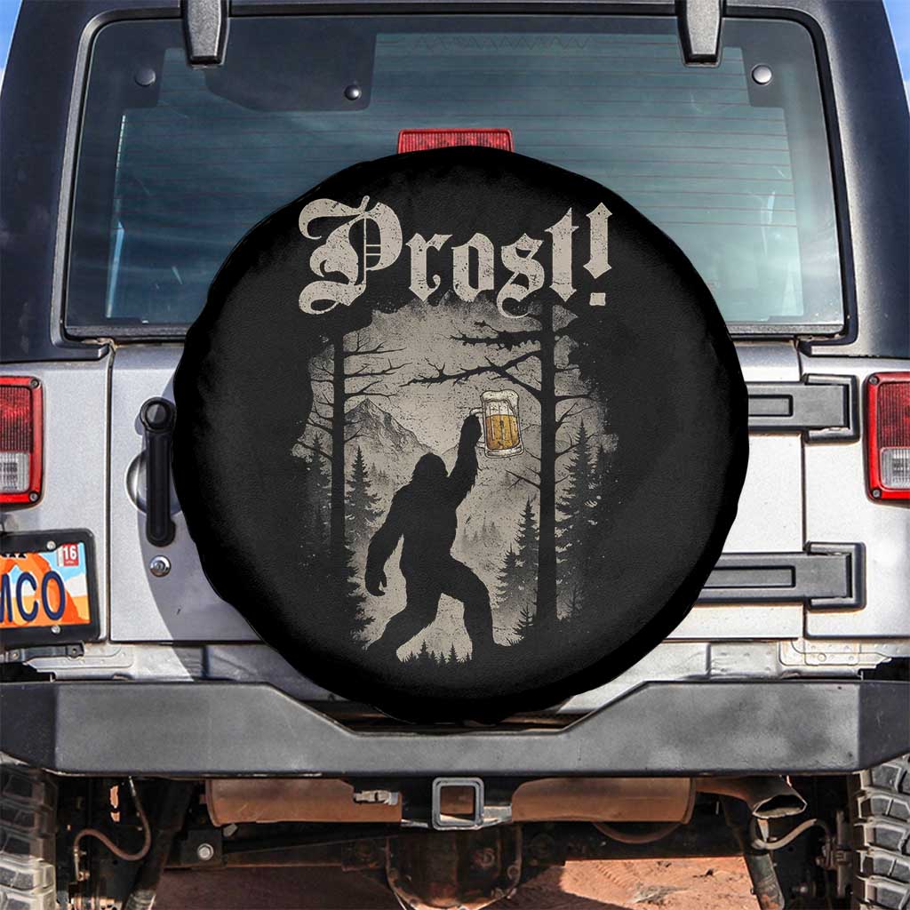 Oktoberfest Bigfoot Spare Tire Cover Vintage Forest Sasquatch Drinking Prost - Wonder Print Shop