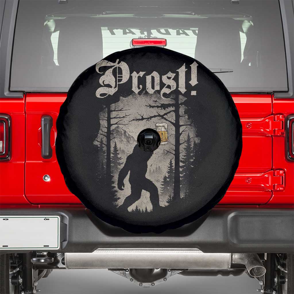 Oktoberfest Bigfoot Spare Tire Cover Vintage Forest Sasquatch Drinking Prost - Wonder Print Shop
