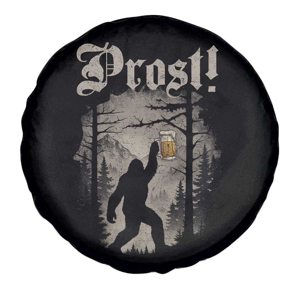 Oktoberfest Bigfoot Spare Tire Cover Vintage Forest Sasquatch Drinking Prost - Wonder Print Shop