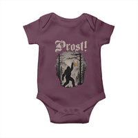 Oktoberfest Bigfoot Baby Onesie Vintage Forest Sasquatch Drinking Prost - Wonder Print Shop