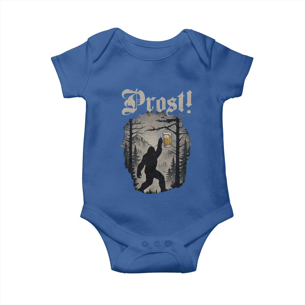 Oktoberfest Bigfoot Baby Onesie Vintage Forest Sasquatch Drinking Prost - Wonder Print Shop