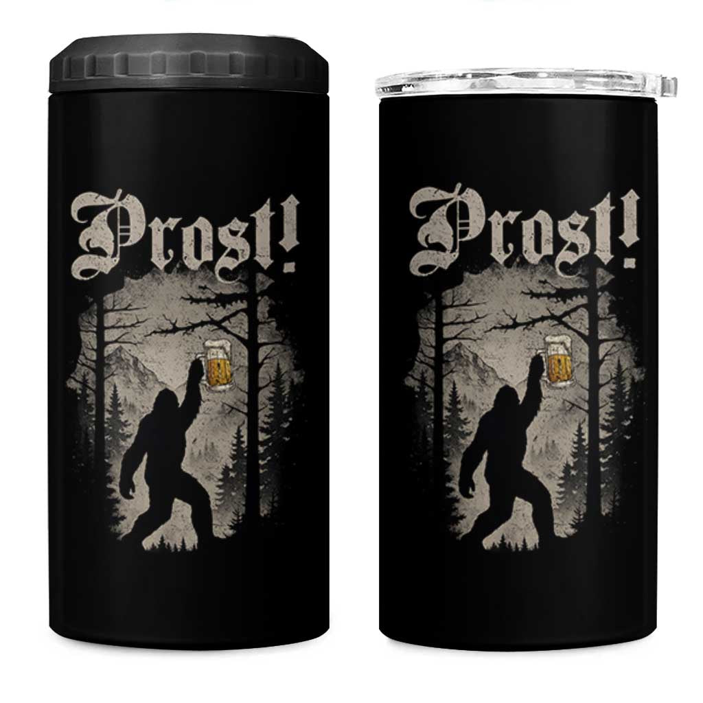 Oktoberfest Bigfoot 4 in 1 Can Cooler Tumbler Vintage Forest Sasquatch Drinking Prost - Wonder Print Shop