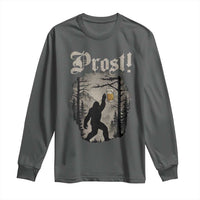 Oktoberfest Bigfoot Long Sleeve Shirt Vintage Forest Sasquatch Drinking Prost - Wonder Print Shop