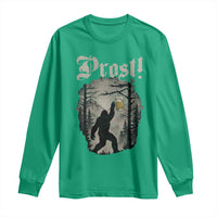 Oktoberfest Bigfoot Long Sleeve Shirt Vintage Forest Sasquatch Drinking Prost - Wonder Print Shop