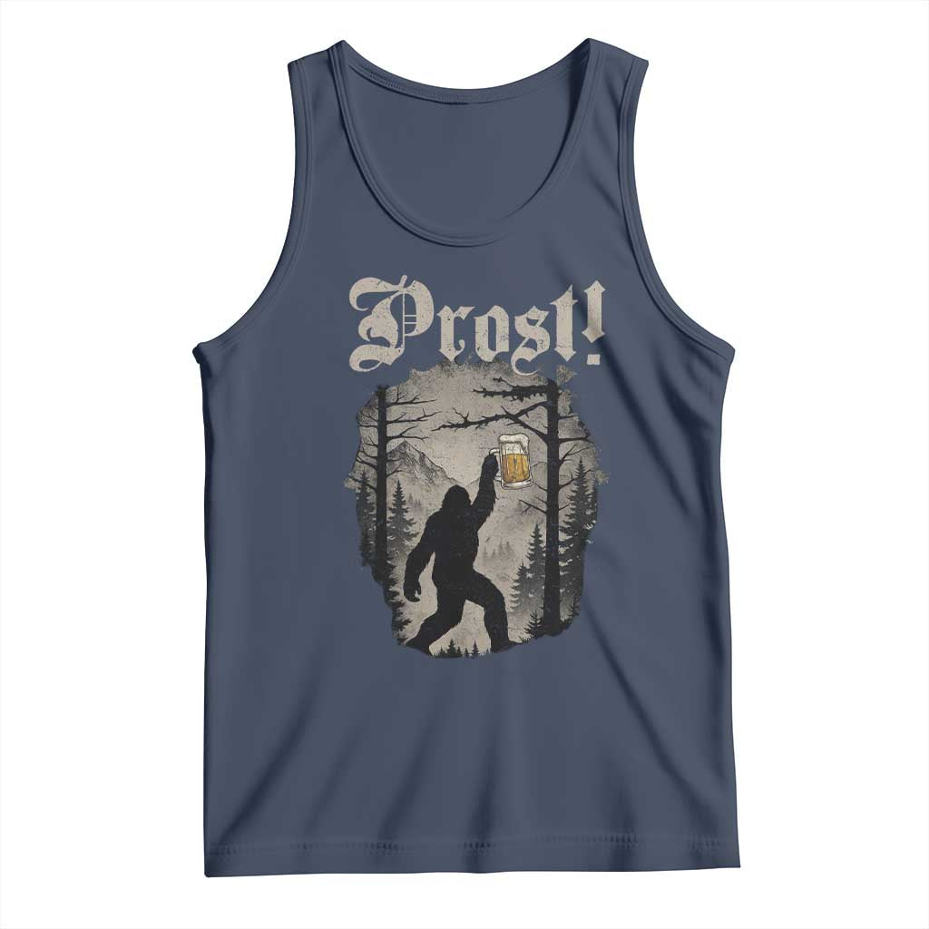 Oktoberfest Bigfoot Tank Top Vintage Forest Sasquatch Drinking Prost - Wonder Print Shop