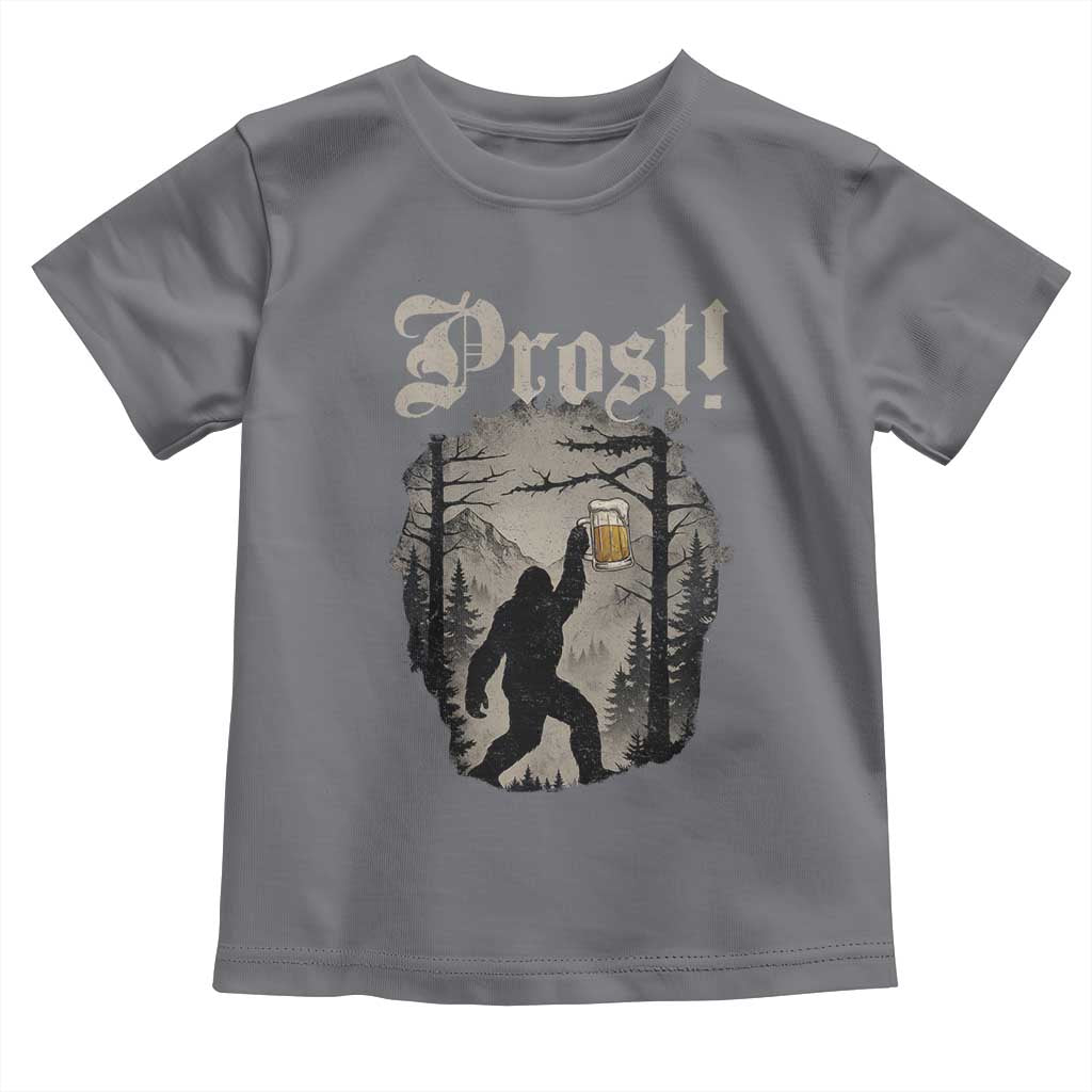 Oktoberfest Bigfoot Toddler T Shirt Vintage Forest Sasquatch Drinking Prost - Wonder Print Shop
