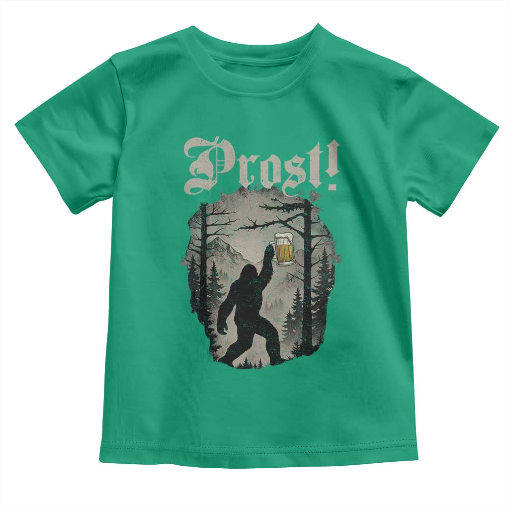 Oktoberfest Bigfoot Toddler T Shirt Vintage Forest Sasquatch Drinking Prost - Wonder Print Shop